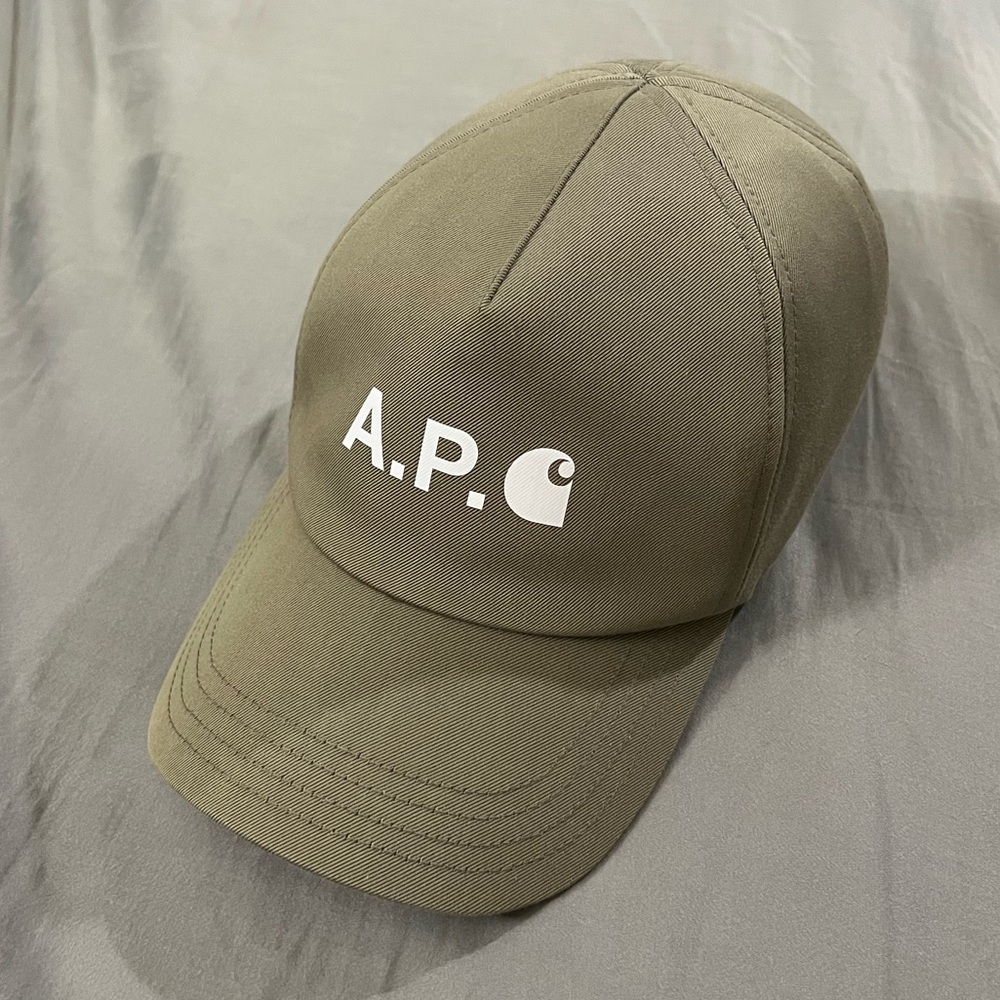 *SOLD* A.P.C. X Carhartt Khaki Green Mens Cap Size 60